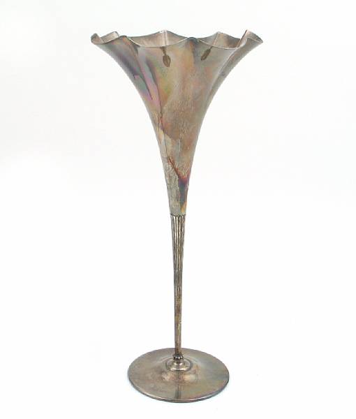 Appraisal: A sterling floriform table vaseTiffany amp Co New York NY