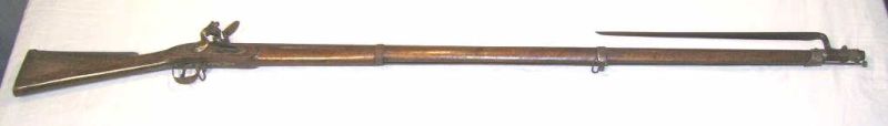 Appraisal: Flint Lock Full Stock Military Style Musket Smooth bore musket