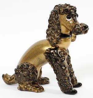 Appraisal: VENETIAN BLOWN GLASS POODLE VENETIAN BLOWN GLASS POODLE H Blown