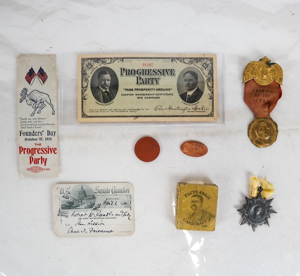 Appraisal: Theodore Teddy Roosevelt Lot Includes Friend of the West Theodore