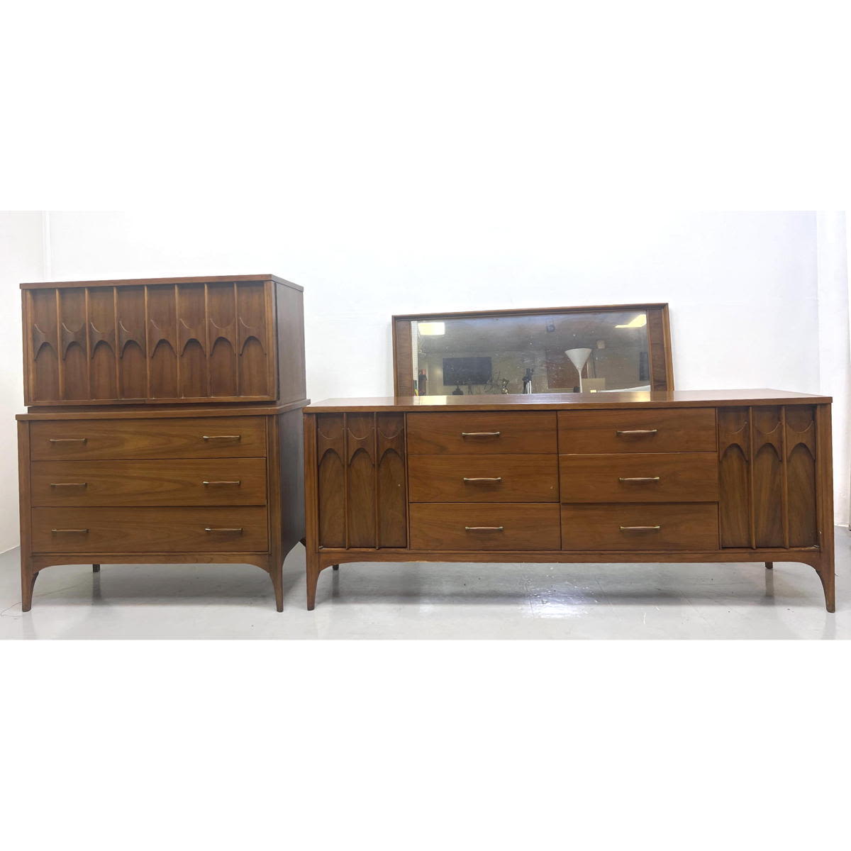 Appraisal: pcs Kent Coffey Bedroom Set Tall Chest Low dresser Mirror