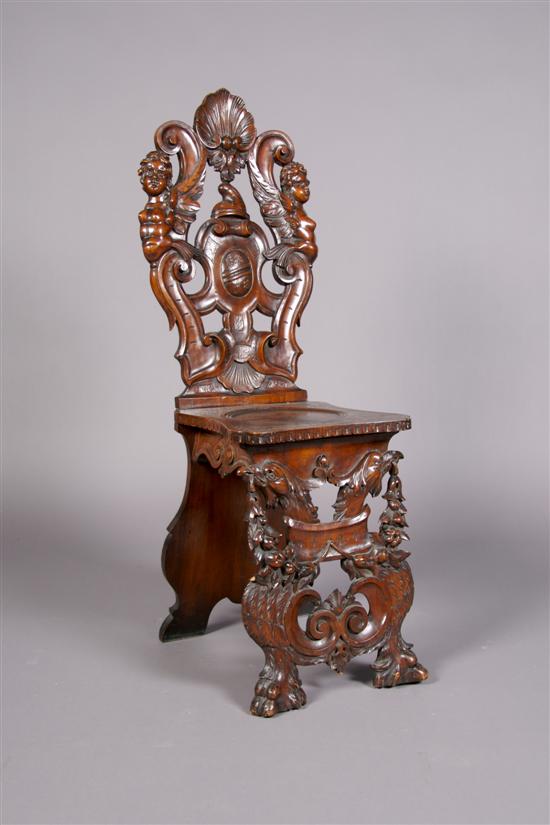 Appraisal: A Renaissance Revival Carved Chair Height inches