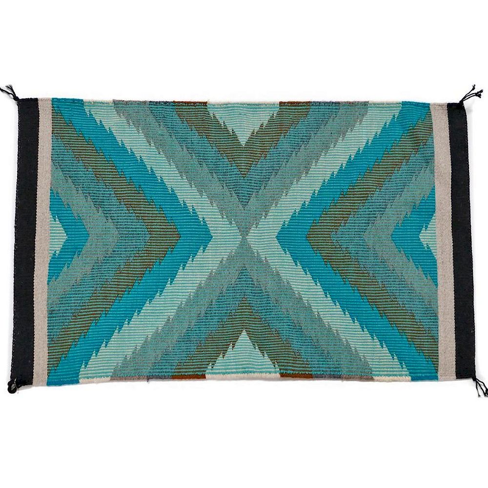 Appraisal: Navajo twill-weave saddle blanket Size ' x '