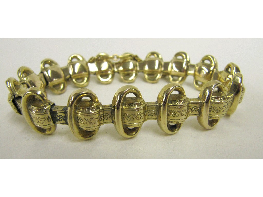 Appraisal: Georgian yellow metal expanding bracelet