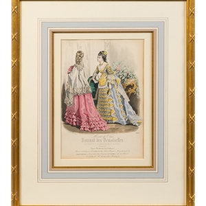 Appraisal: Four Framed Ladies' Costume EngravingsLargest x inches Property from the