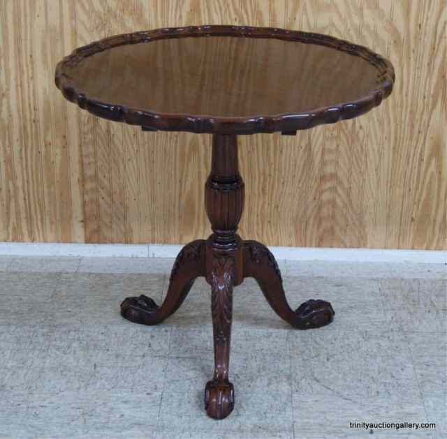 Appraisal: Vintage Mahogany Pie Crust Edge Tilt Top TableFrom the 's