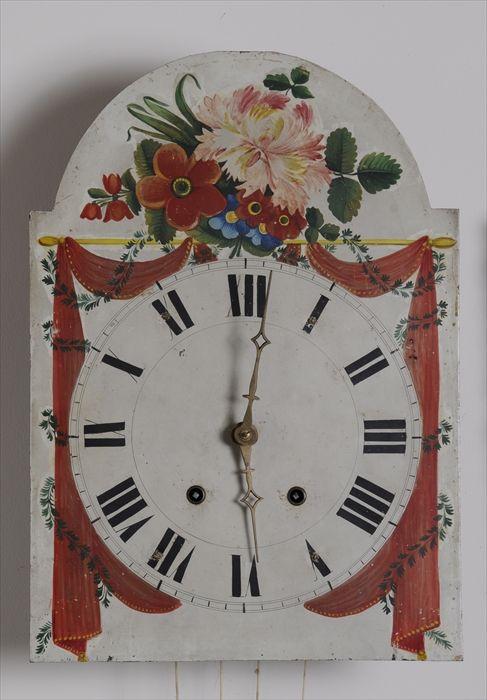 Appraisal: BRASS CLOCK WORKS WITH PAINTED METAL DIAL x x in