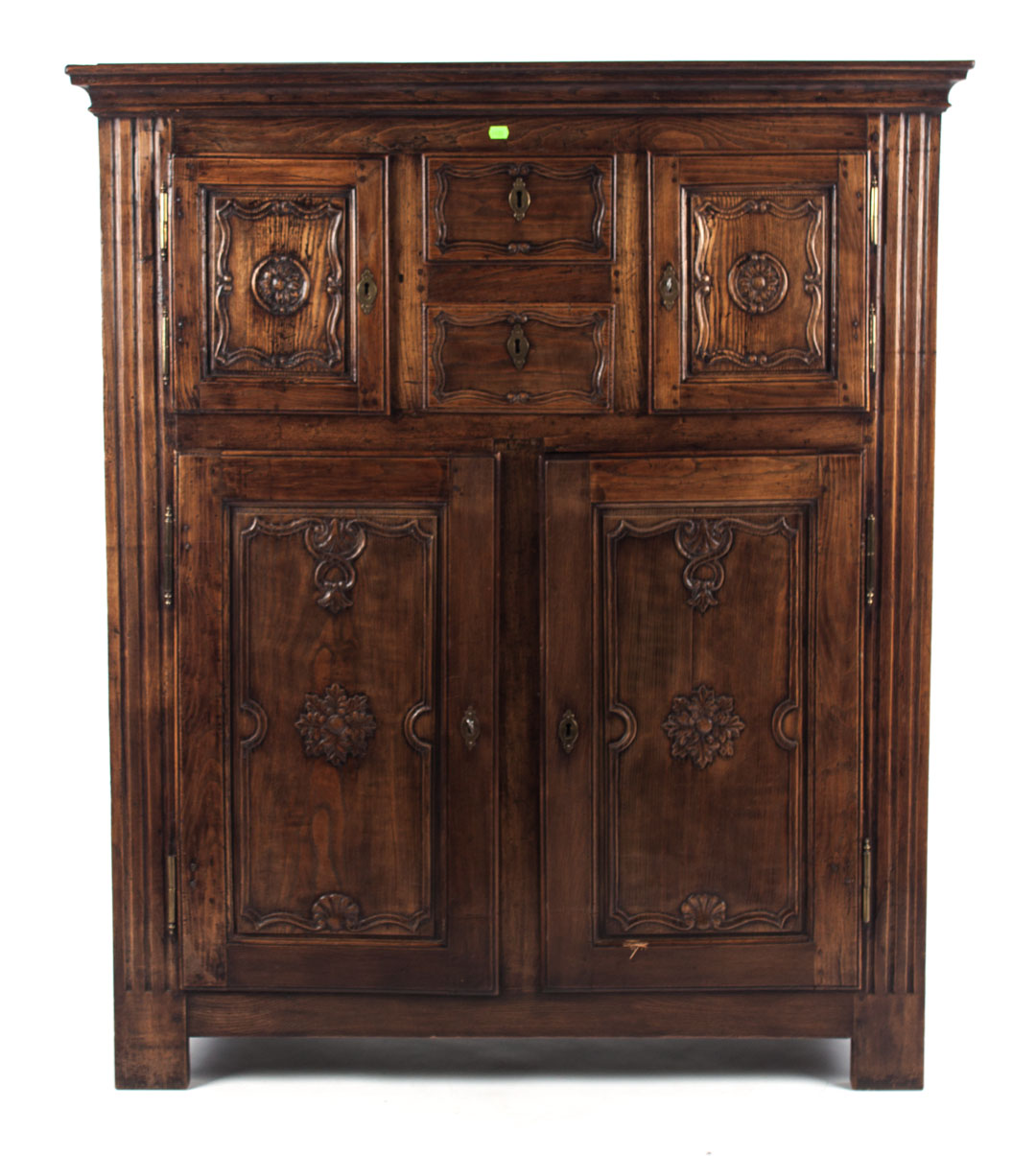 Appraisal: Continental Louis XV country style oak buffet late th century