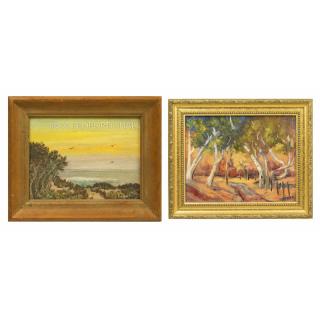 Appraisal: Two Landscape Paintings Lot of two landscape paintings comprising oil