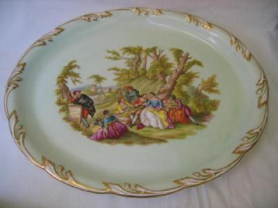 Appraisal: A DAVENPORT PORCELAIN DISH of oval form painted with figures