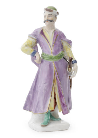 Appraisal: A Meissen figure of a Polish nobleman circa Wearing a