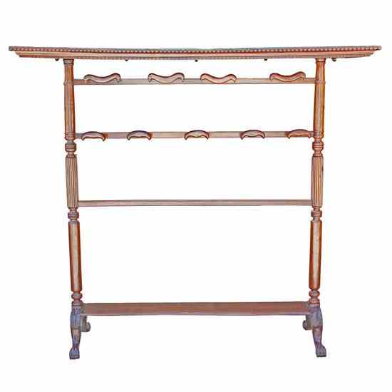 Appraisal: A Large Indo-Portuguese Rosewood Coat Rack circa having a flat