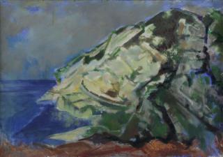 Appraisal: FLOCH Joseph Oil on Board The Rock Near Sa Francisco