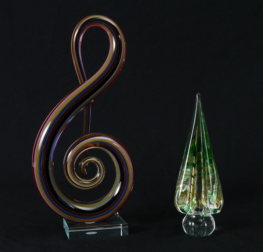 Appraisal: PIECE MURANO ART GLASS Ann Primrose layered color scroll Le