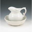 Appraisal: McCoy water pitcher with bowl in light blue high glaze