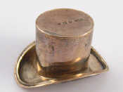 Appraisal: A miniature silver top hat Birmingham cm across