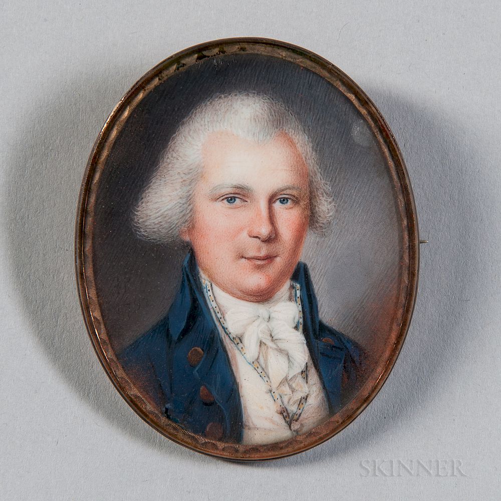 Appraisal: Attributed to John Ramage New York Canada - Miniature Portrait