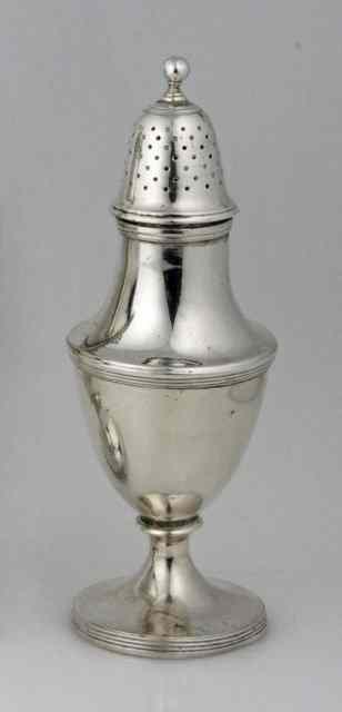 Appraisal: A George III silver caster John Emes London of baluster