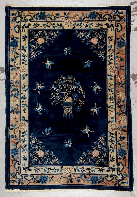 Appraisal: Fine Antique Blue Peking Rug China ' '' x '