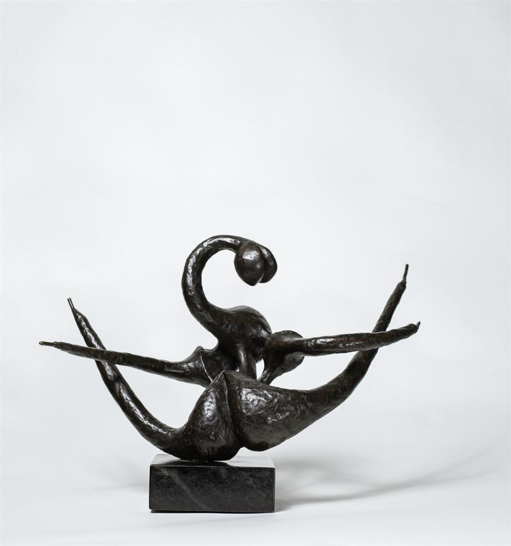 Appraisal: VERA LIST American - Abstract Sculpture bronze signed VL near