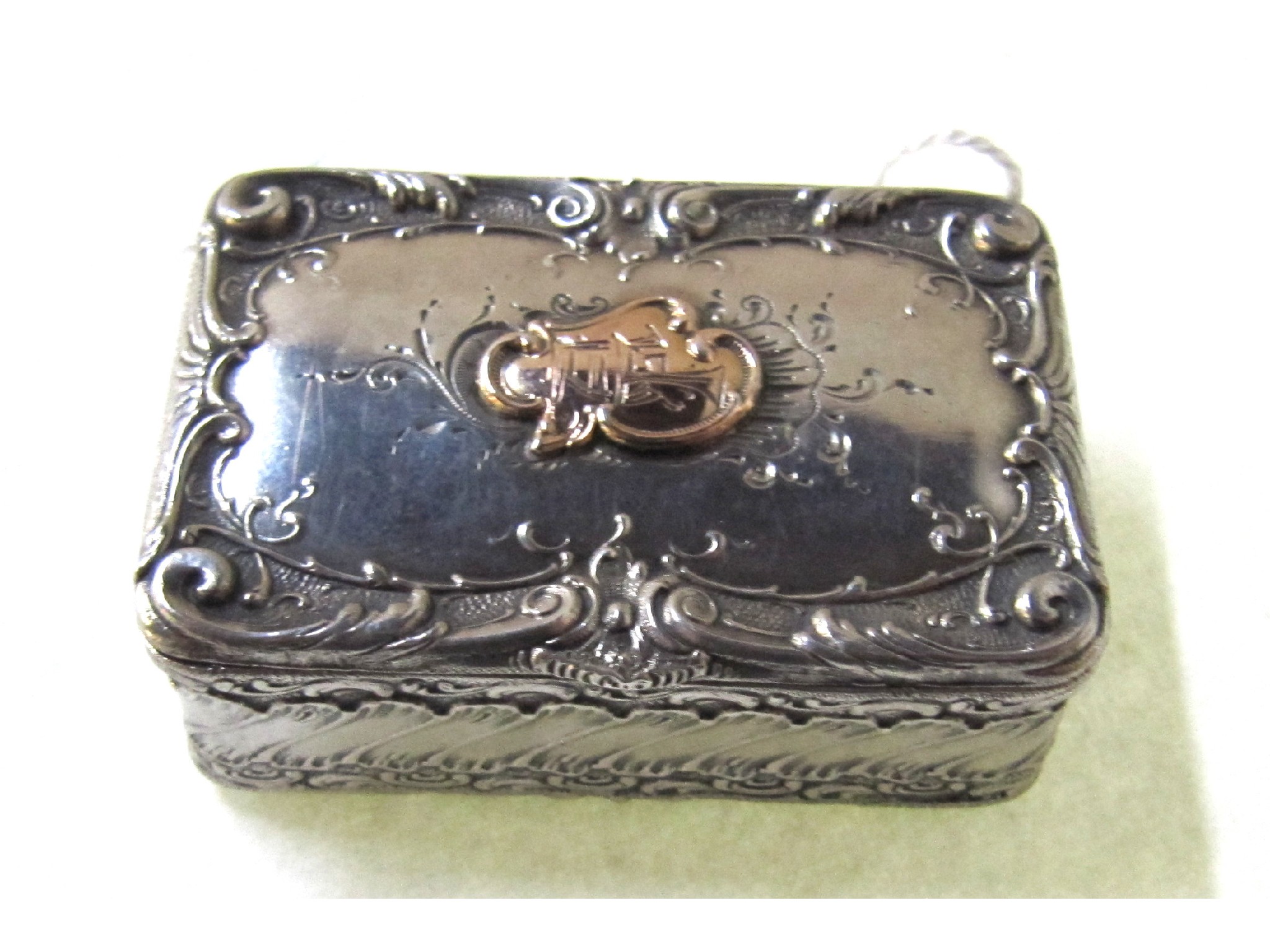 Appraisal: A silver pill box marked