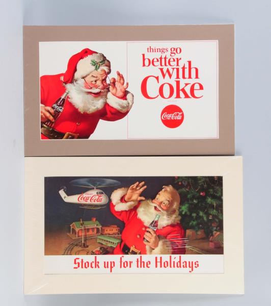 Appraisal: Lot Of Coca -Cola Holiday Posters Light surface scratch on