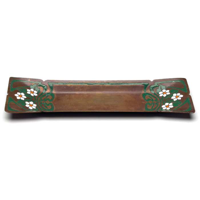 Appraisal: The Art Crafts Shop tray copper with colorful enameled floral