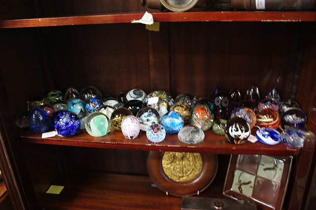 Appraisal: A COLLECTION OF SIGNED GLASS PAPERWEIGHTS to include Wedgwood Edinburgh