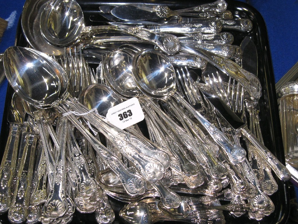 Appraisal: Part silver plated cutlery set piece approx