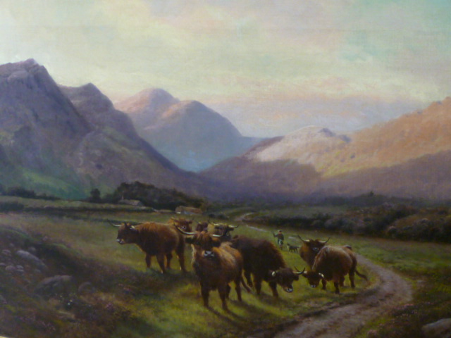 Appraisal: HENRY R HALL fl - The Crofter's Herd Glen Neris