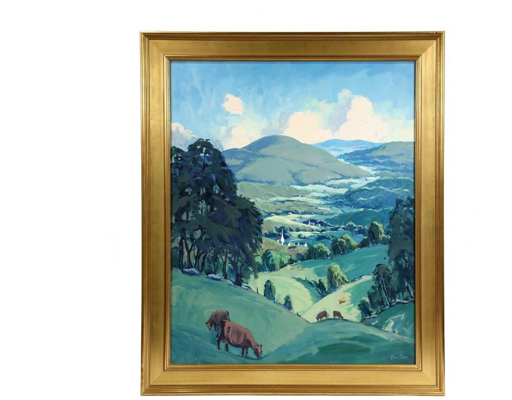 Appraisal: ERIC TOBIN VT - - Valley View oil on canvas