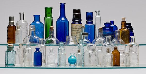 Appraisal: LARGE LOT OF SMALL BOTTLES lot of small glass bottles