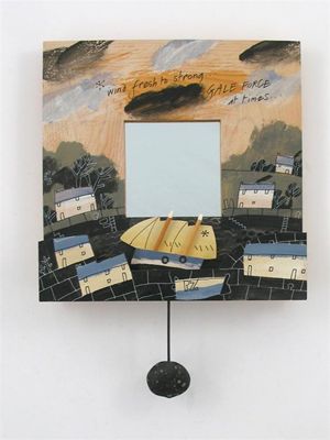 Appraisal: John Maltby born a swinging boat mirror painted wood pencil