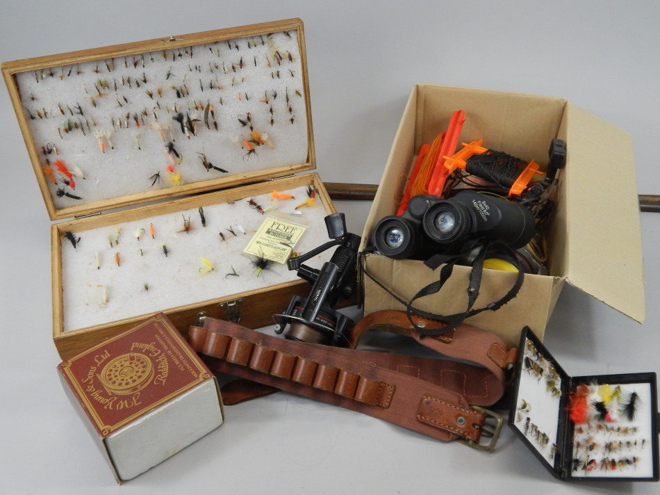 Appraisal: A quantity of fishing equipment to include boxes of flies