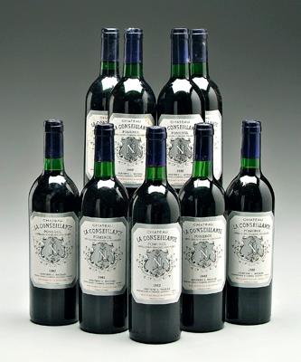 Appraisal: Nine bottles red Bordeaux wine Chateau La Conseillante Pomerol Excellent