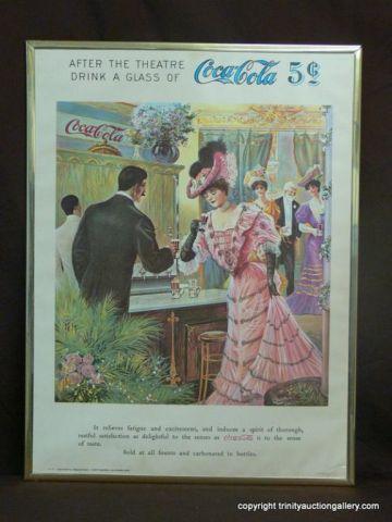 Appraisal: Coca-Cola Reproduced Advertising Poster - Original ad was from and