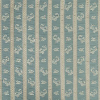 Appraisal: - yards Federal-stripe silk colonial Wedgwood blue on ecru classical