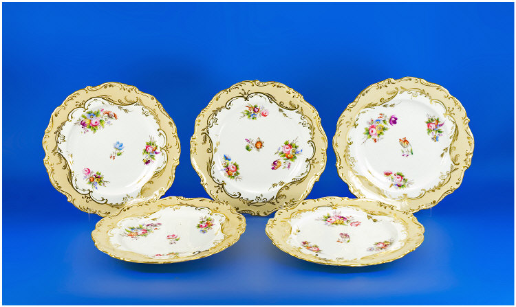 Appraisal: Cabinet Plates in total Possible Coalport Handpainted with sprays of