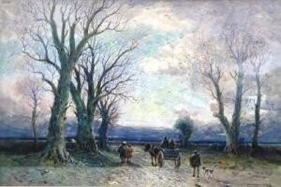 Appraisal: WILLIAM MANNERS R B A c -c Winter Scene with