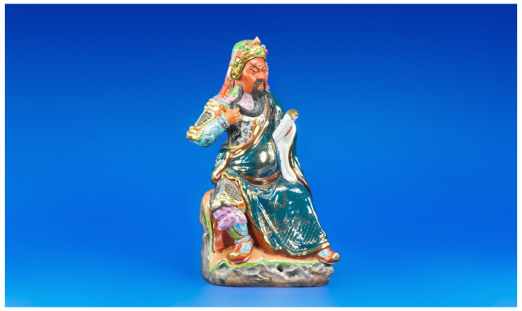 Appraisal: Japanese Figure of a Seated Wise Man Reading from a