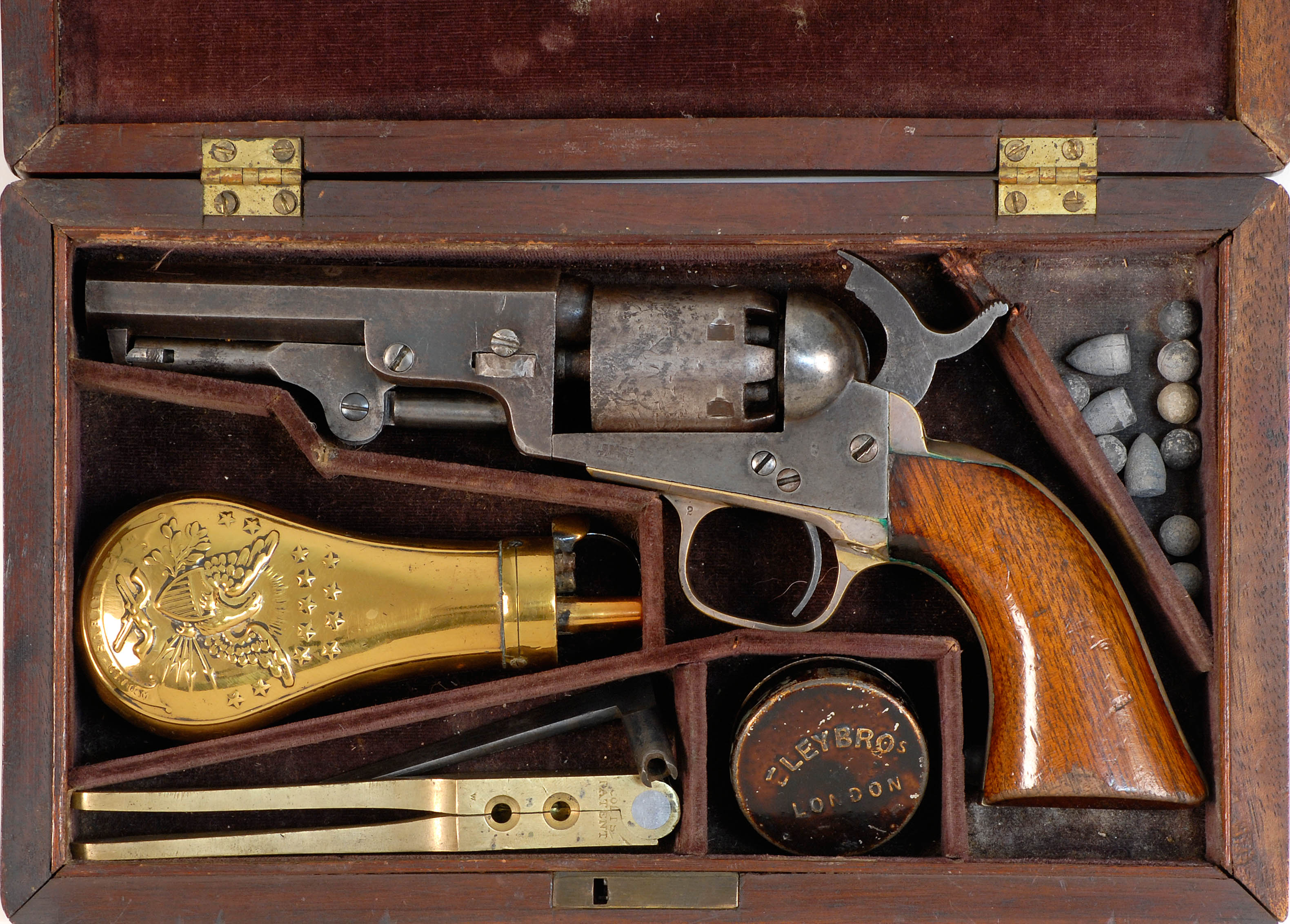 Appraisal: CASED COLT MODEL POCKET REVOLVER cal Serial all matching except