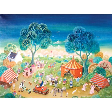 Appraisal: Janine Faure-Terrieu French th Century Village Circus Estimate nbsp nbsp