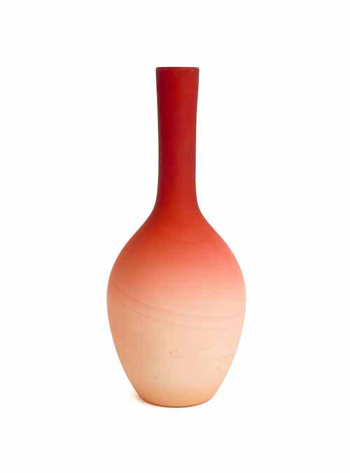 Appraisal: Peach blow vase h Provenance the Collection of Charlene Sussel