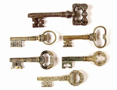 Appraisal: Six cellar key corkscrews