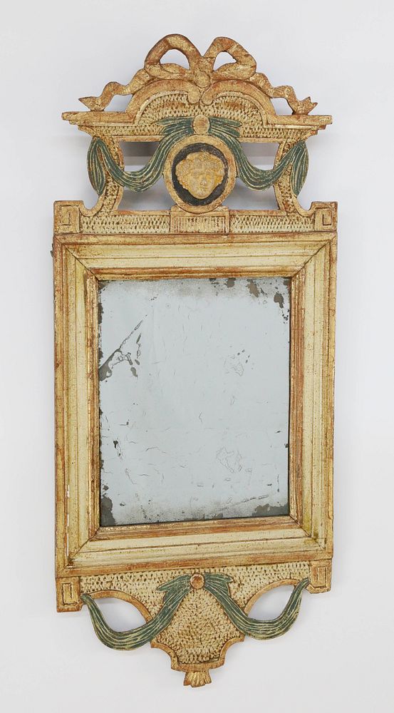 Appraisal: Swedish Neoclassical Mirror circa Swedish Neoclassical Mirror circa with ribbon