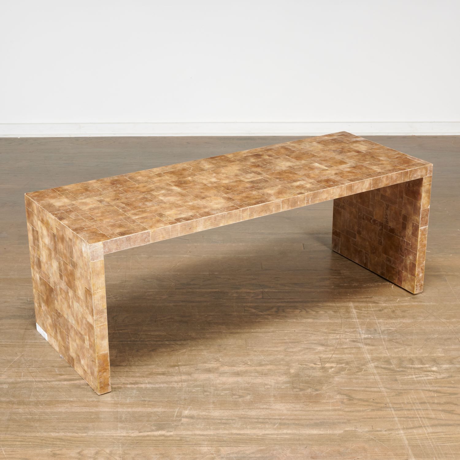 Appraisal: MICA VENEERED COFFEE TABLE AFTER JEAN MICHEL FRANK Late th