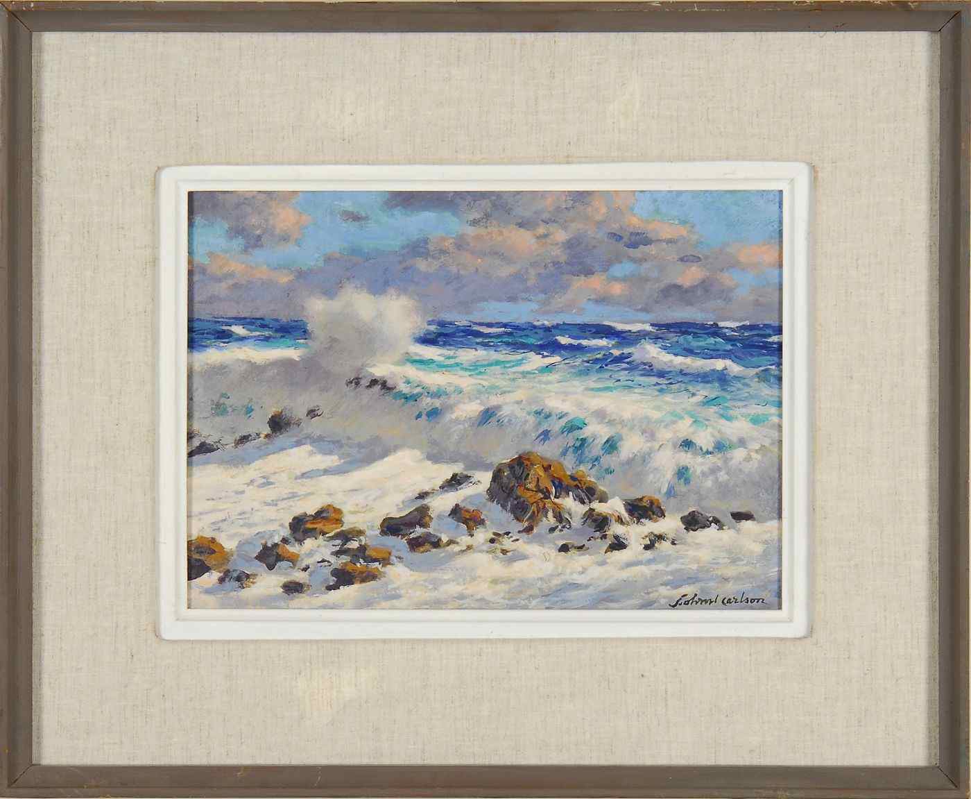 Appraisal: SVEN OHRVEL CARLSONAmerican - Crashing waves Signed lower right S