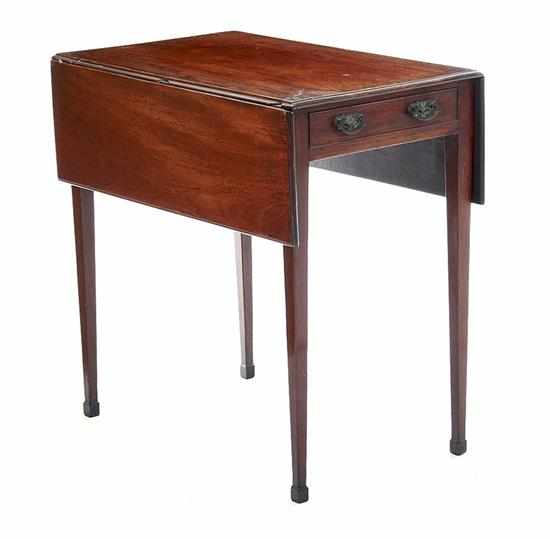 Appraisal: Georgian mahogany Pembroke table late th century rectangular top flanked