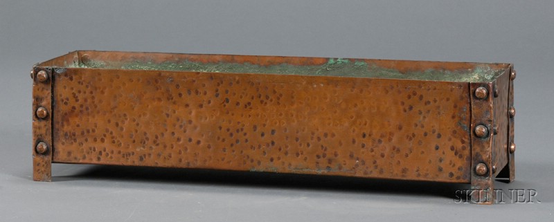 Appraisal: Arts Crafts Planter Copper United States th century Rectangular form