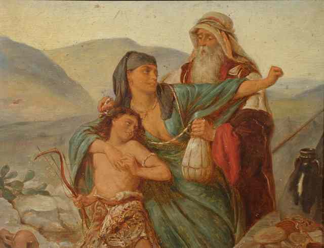 Appraisal: William Gale - 'Abraham Sending Away Hagar and Ishmael' inscribed